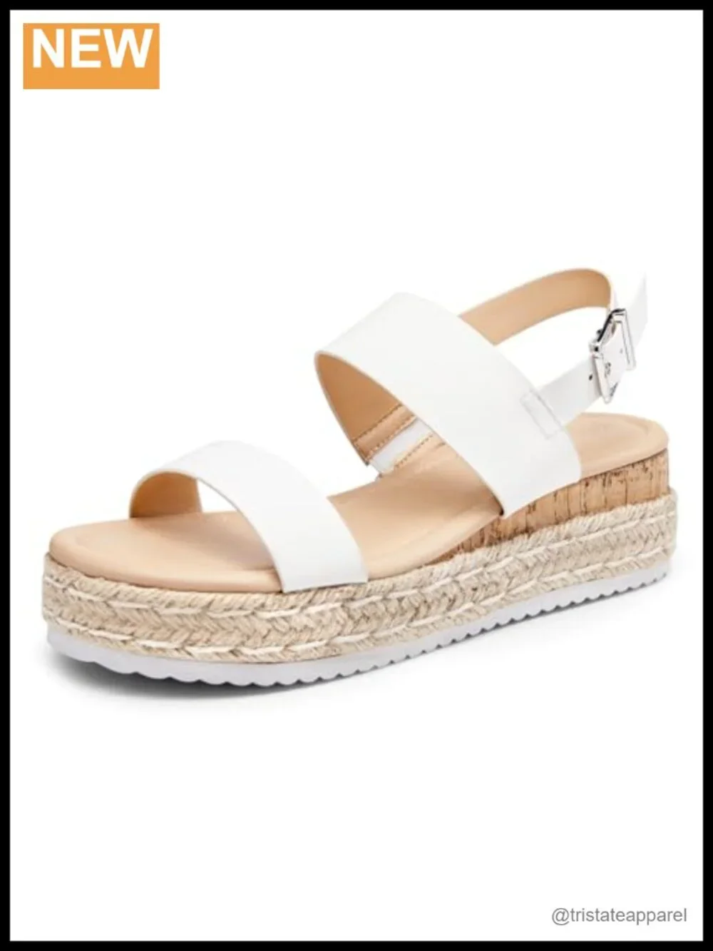Platform Wedge Heels Sandals Espadrilles Open Toe Dress Shoes with Buckle Ankle